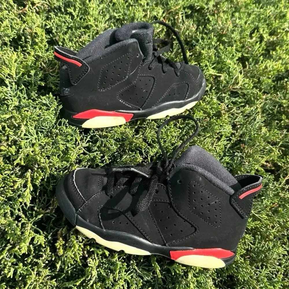 Nike Air Jordan 6 Retro Toddler Boy‎ Athletic Shoes Size 10 Black